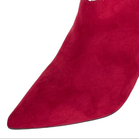 Journee Collection Demmi Red Microfiber Heeled Womens Shooties Size 9M - Picture 7 of 12